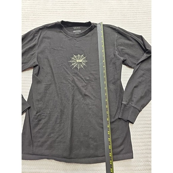 Vans Shirt Womens Small Black Spider Web Classic Fit Tee - Picture 2 of 7
